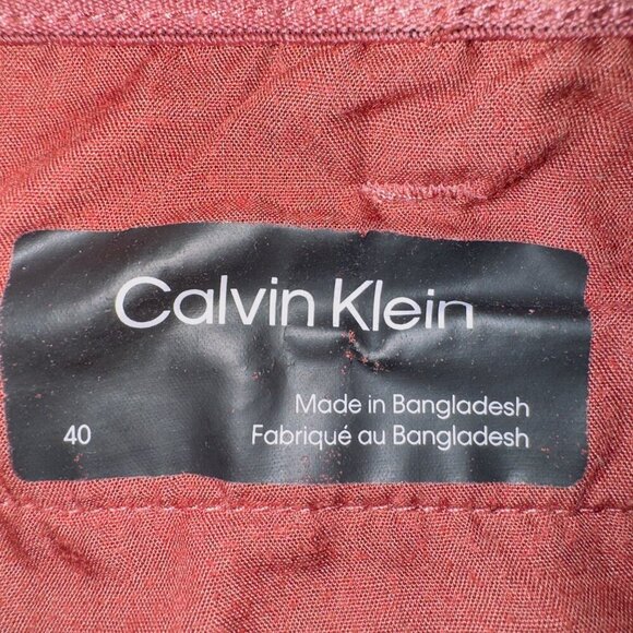 Calvin Klein Men's Red Flat Front Stretch Waist 9'' Inseam Casual Shorts size 40 - Picture 3 of 5